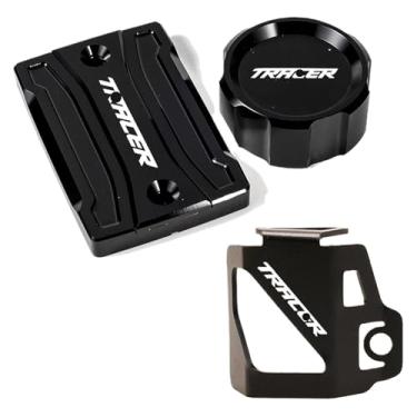 Imagem de Tampa do reservatório de fluido de freio dianteiro traseiro compatível com Tracer 900 7 700 GT 7gt 900gt 700gt 7/gt Tracer MT09 MT07 (ASet-Preto)