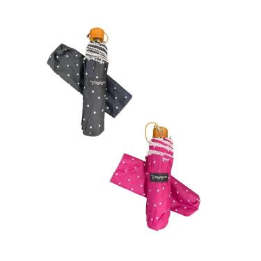 Imagem de Kit 02 Guardas-Chuva Reforçado Voyagem Preto E Pink 010R