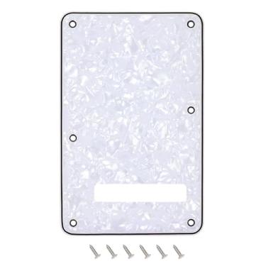 Imagem de Banworks Placa traseira de guitarra elétrica de 4 camadas com 6 furos Tremolo para EUA/Mexican Fender Standard Strat ST JT/HGB-01 Branco Pérola