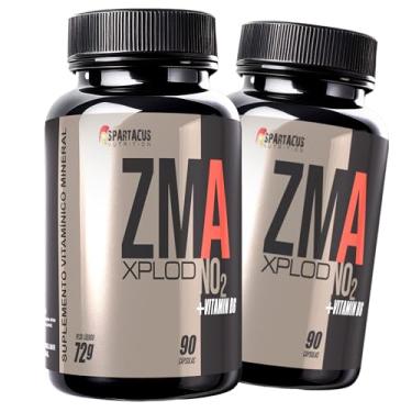 Imagem de 2x ZMA NO2 XPLOD Magnésio Zinco Cálcio Vitamina B6 90 Cápsulas Suplemento Alimentar Vitamínico Mineral Adulto Não Contém Glúten