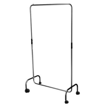 Imagem de Arara Desfile com Rodinhas 60cm Para Roupas Reforçada Altura Regulável (PRETA)