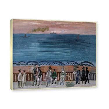 Imagem de Moldura de champanhe. Impressões Raoul Dufy, (sem título 14), pôster de viagem vintage, arte impressionista, imagem de arte de parede em tela para decoração de casa. 70 x 84 cm - 27,5 x 33,1 pol