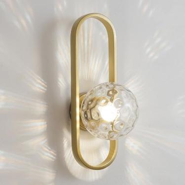 Imagem de Luminária de parede de ferro minimalista moderna E26/E27 para ambientes internos, luminária de parede para quarto, decoração de cabeceira, sala de estar, luminária de parede com extremidades