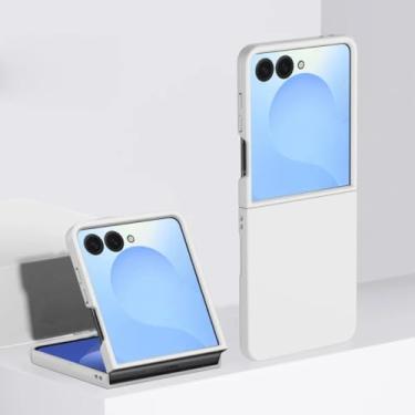 Imagem de Capa protetora para Galaxy Z Flip6 Candy Cute Skin Feel (para Galaxy Z Flip6/branco)