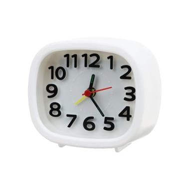 Imagem de hezhuhe2258 Despertador digital criativo quadrado despertador sem tique-taque número silencioso relógio quartos mesa de cabeceira escritório decoração de casa relógios operados por bateria de quartzo