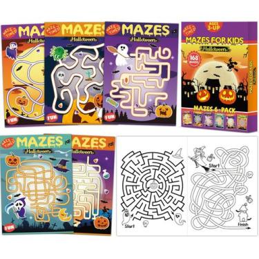 Imagem de Maze Books Wiooffen 168 páginas de Halloween para crianças de 3 a 8 an
