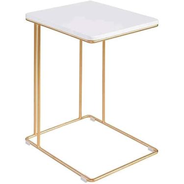 Imagem de Mesa pequena de mármore, sala de estar, sofá lateral, varanda, mesa de centro pequena, simples