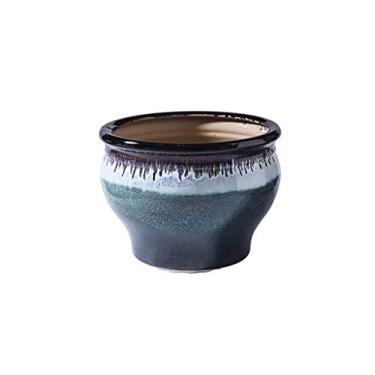 Imagem de P9IDEDFH Vaso de flores de cerâmica de 39,5 cm, jardim, varanda, casa, mesa de café, restaurante, escritório, mesa, decoração, vaso de flores, vasos para plantas (cor: A)