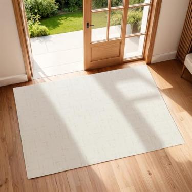 Imagem de LIANLAM Tapete lavável 5 x 7 cm para sala de estar - resistente a manchas antiderrapante tapete boho para quarto, durável e ultrafino vintage grande tapete (2x3, branco)