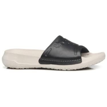 Imagem de Chinelo Masculino Slide Float Preto Branco Pegada 133404-02