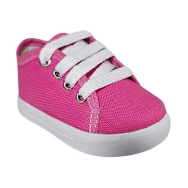 Imagem de Tenis Infantil Cano Baixo Liso - Baby Anjo, Fucsia, 22