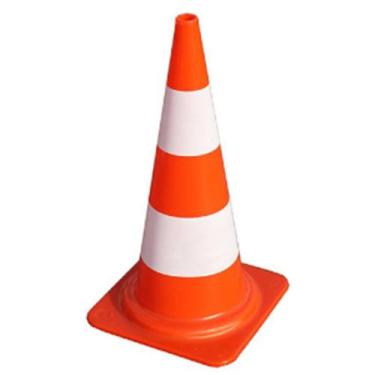 Imagem de Cone de Sinalização Laranja/branco 50cm - Kteli