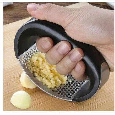 Imagem de Amassador de alho inox - Art House, Preto