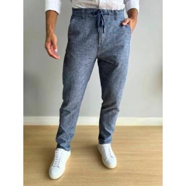 Imagem de Calça Alfaiataria Masculina de Linho Slim Elegancia e Conforto Conques