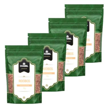 Imagem de Chá de Rooibos (Aspalathus linearis) Encanto Sul-Africano Chamel Premium 4 Pacotes c/ 30g