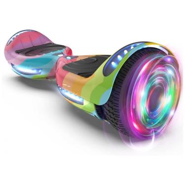 Imagem de Hoverboard Certificado HS2.01 Arco-Íris com Rodas LED Piscantes, Bluetooth e Luzes LED