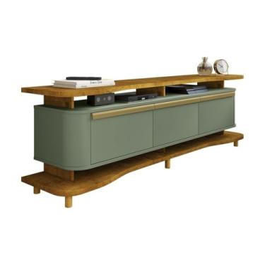 Imagem de Móvel para TV 75" com 3 Portas e Design Contemporâneo - Organização e Estilo para Seu Espaço (Naturale/Pistache)
