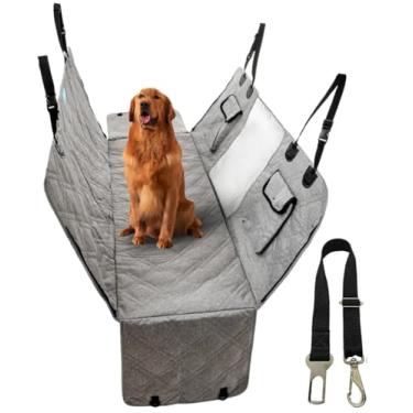 Imagem de Kit Capa Pet Protetora de Banco Traseiro Impermeável Premium e Cinto de Segurança
