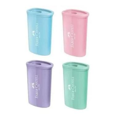 Imagem de Apontador Faber Castell Com Depósito Cores Pastel C/4 Un