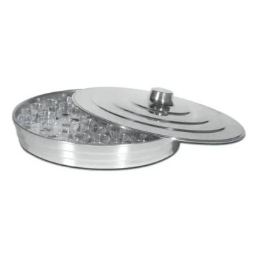 Imagem de 3X Bandeja De Santa Ceia Em Alumínio Para 34 Cálices, De Pop