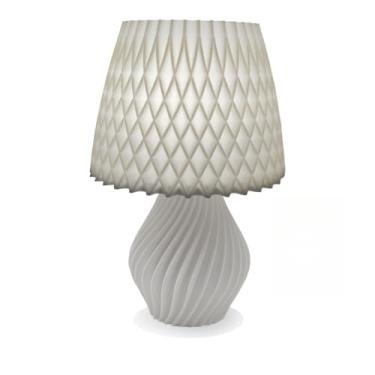 Imagem de Abajur Luminária De Mesa Sala Quarto Moderno Com Lâmpada(Branco)