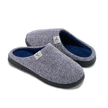 Imagem de Chinelos masculinos de espuma viscoelástica com forro de malha antiderrapante para uso interno e externo, Rennavy, 9-10.5 Women/7-8 Men