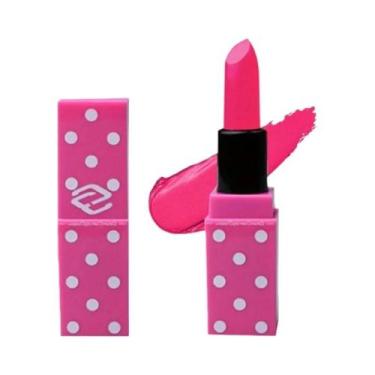 Imagem de Batom Rosa com Bolinhas para Meninas - 8 Cores, À Prova D'Água e Longa