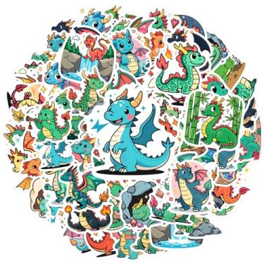 Imagem de 35 peças Dragon Fantasy Mythical Adventure Fire Fire-Breathing Scaly Winged Miniatura Adorável para Mala Frigorífico Telefone Bagagem Laptop Guitarra Carro Adesivo Brinquedos Guitarra Laptop Capacete