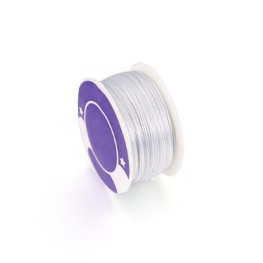 Imagem de 50 jardas/rolo 0,1 mm cordão de contas de nylon leve aço azul chinês nó corda amizade cordão para artesanato DIY Kumihimo pulseiras macramê fabricação suprimentos