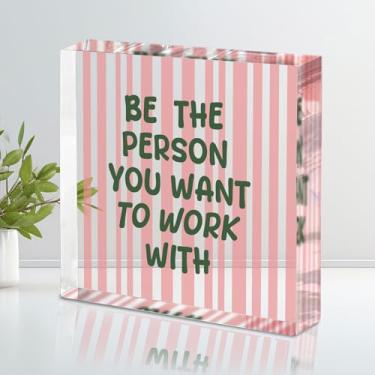 Imagem de Impressões de arte de mesa de acrílico motivacionais para decoração de escritório placas inspiradoras de mesa, decoração de escritório em casa, mini arte de mesa acrílica, presentes inspiradores para