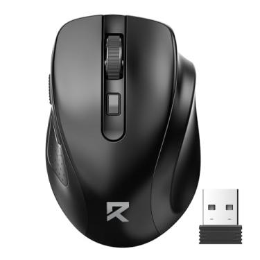 Imagem de Redragon Mouse sem fio BM-4092, 5 níveis 4000DPI, bateria de 18 meses, 2,4 GHz sem fio, mouse óptico portátil para laptop, PC, Chromebook, Windows, Mac, para mãos pequenas
