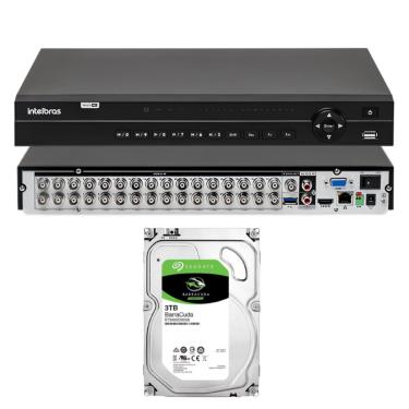 Imagem de Dvr 32 Canais Mhdx Multi hd 1232 H265 Intelbras c/Hd 3TB