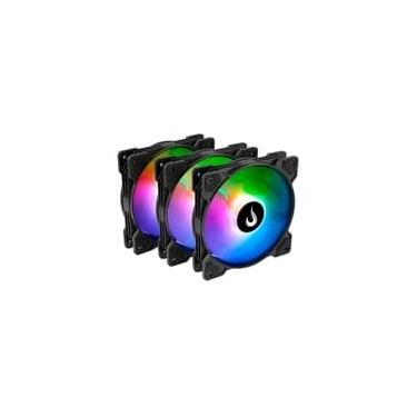 Imagem de Kit com 3 Ventoinhas Rise Mode Z Led 5V, 120mm, Led ARGB, Preto - RM-ZLD-5V-ARGB-B