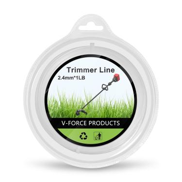 Imagem de UCINNOVATE Linha de aparador 095 resistente, corda quadrada de comedor de ervas daninhas 256 pés/78 m, fio de nylon flexível para cortador de escova, cortador de grama, ajuste universal (branco)