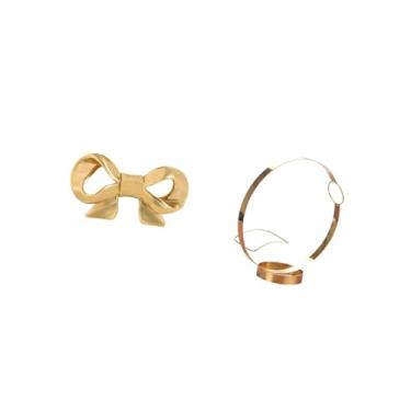 Imagem de Fenteer Puxador de Latão em Formato de Laço para Gavetas de Cozinha, Armários E Cômodas, com Suporte de Ferro para Garrafas de Vinho E Organizador de Metal Pa