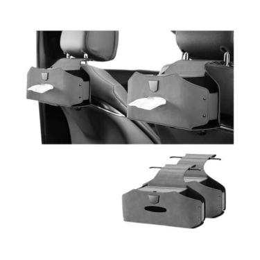 Imagem de Bolsa De Armazenamento Para Encosto De Banco De Carro Em Camurça De 3 