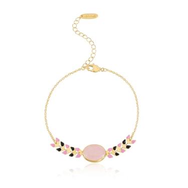 Imagem de Montana West Wrangler Pulseira feminina banhada a ouro 14 K Country Natural Stone Cowgirl Boho Jewelry 18 cm com extensor de 5 cm, 6.5 " - 7.5 ", Cobre, Sem Pedra Preciosa