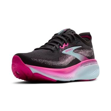 Imagem de Brooks Tênis de corrida e caminhada feminino Adrenaline GTS 25, Preto/Rosa Cibernético/Aqua Gelado, 43