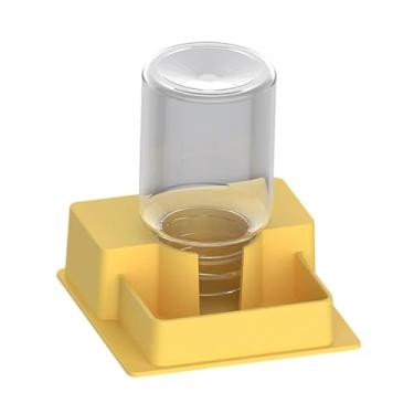 Imagem de Ioensy Prato de água automático para répteis, dispensador de água, alimentador reutilizável, ferramenta para beber para hamsters, répteis, tartarugas, Amarelo