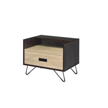 Imagem de Mesa Accent Ergode Oak Black Finish com gaveta de armazenamento
