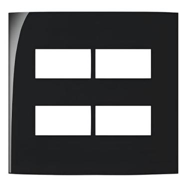 Imagem de Placa 4x4 4 Postos Horizontal Separados Ebony Sleek - MARGIRIUS