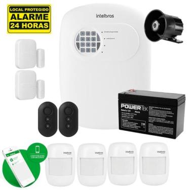 Imagem de Kit Alarme Intelbras C/ Sensores Sem Fio 2 Xas + 4 Ivp 2000