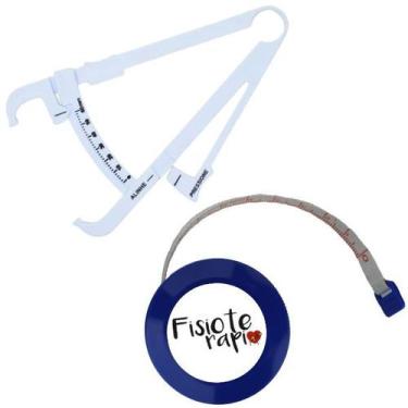 Imagem de Kit Avaliacao Fisica Medir Gordura Corporal Fita Metrica Imc Adipometr