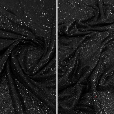 Imagem de Tecido Tule Com Glitter Pesado Explosão | 1,50m (Preto,0,50m)