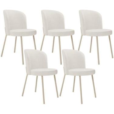 Imagem de Kit 05 Cadeiras Para Sala De Jantar Cozinha Estofada Gavi Arena L02 Li
