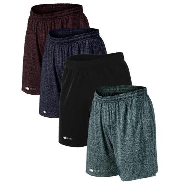 Imagem de Kit 4 Short Bermuda Plus Size Dry Academia Treino-Masculino