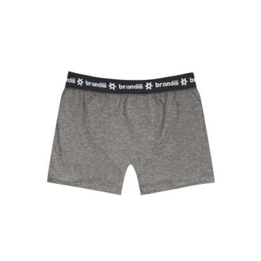 Imagem de Cueca Boxer Infantil Menino Brandili, M, Cinza