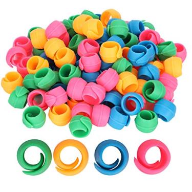 Imagem de Clipes de suporte de bobina, organizadores de carretel, amigos de linha, 100 peças, grampos de linha de bobina de silicone macio para máquina de costura, retentor de carretel,