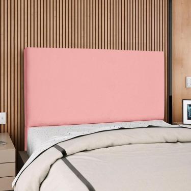 Imagem de Cabeceira Casal 140 Cm Com Frame Luna Suede Rosa Artte Rosa