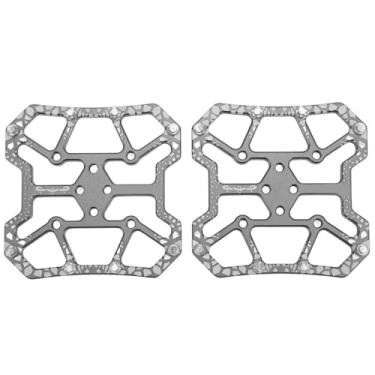 Imagem de Chiffonade 1 par de conversor de pedal de bicicleta de liga de alumínio - adaptador sem clipe para plano com disco de travamento automático para bicicletas de estrada e montanha SPD/KEO (cinza)